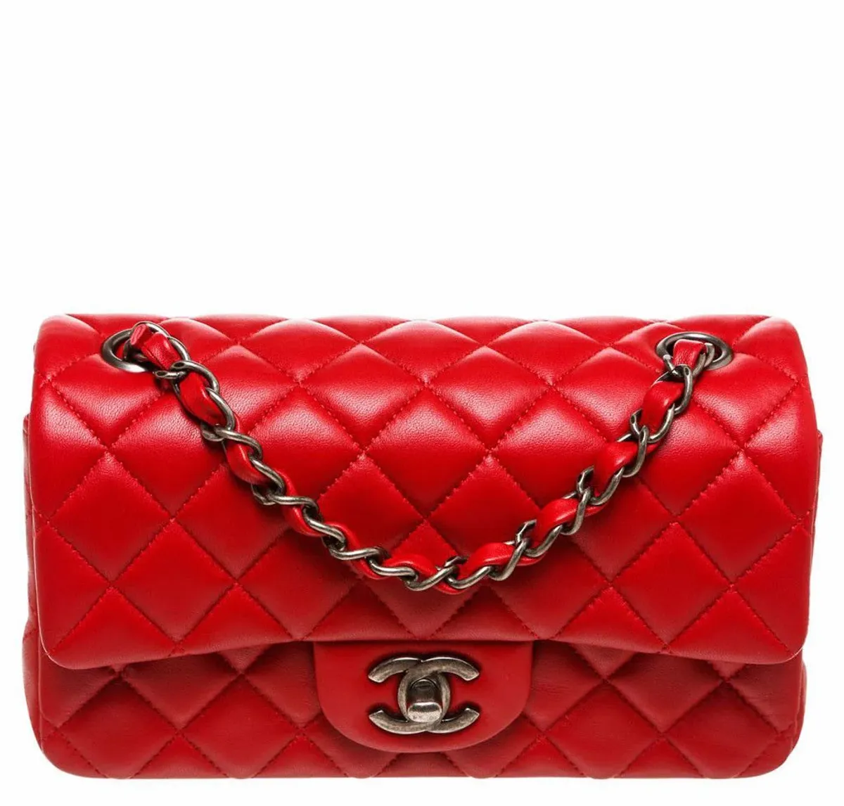 Chanel Mini Bag Wine Red Sheepskin