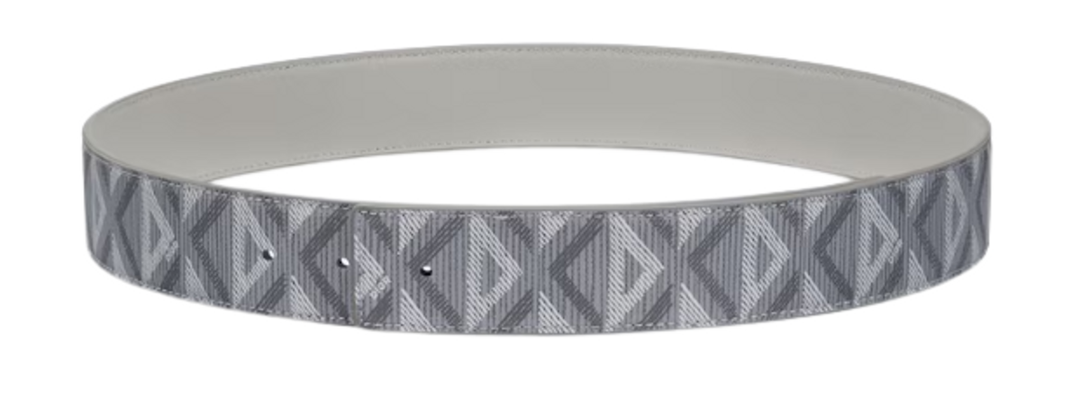 Dior Dior Gray CD Diamond Canvas Reversible Belt Strap