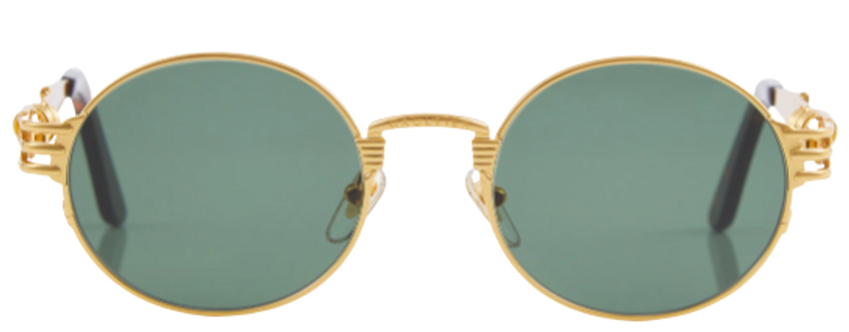 Jean Paul Gaultier Gold Round Sunglasses