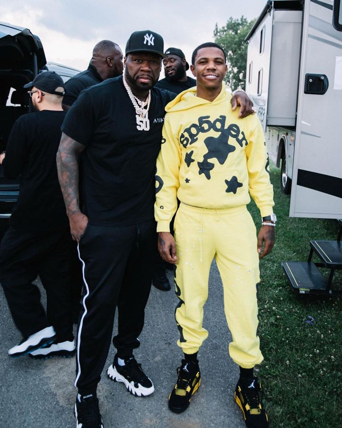 50 Cent Outfit from August 7, 2023 | WHAT’S ON THE STAR?