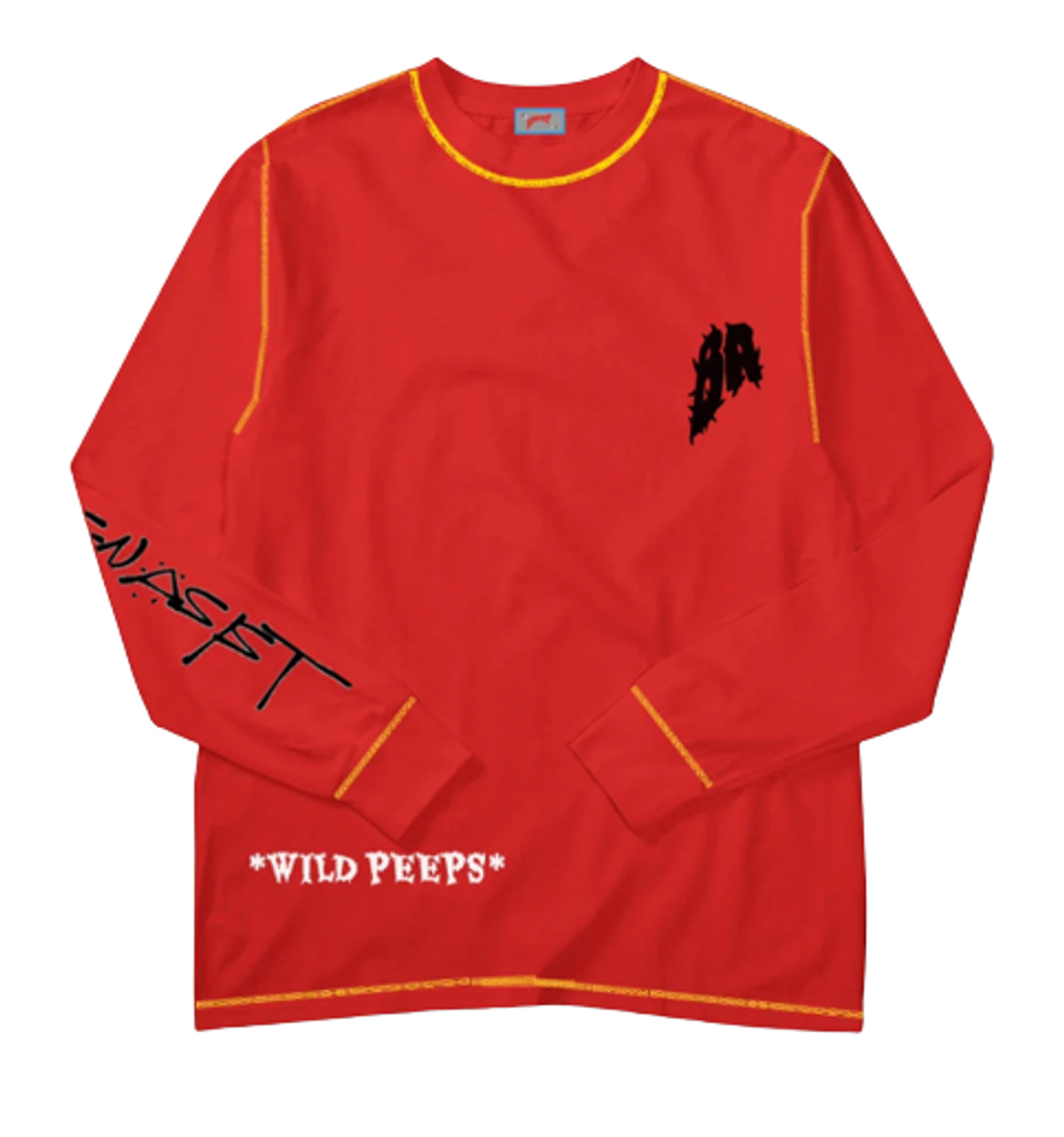 Benasist Streetwear Red We God We Trust Long Sleeve T-Shirt