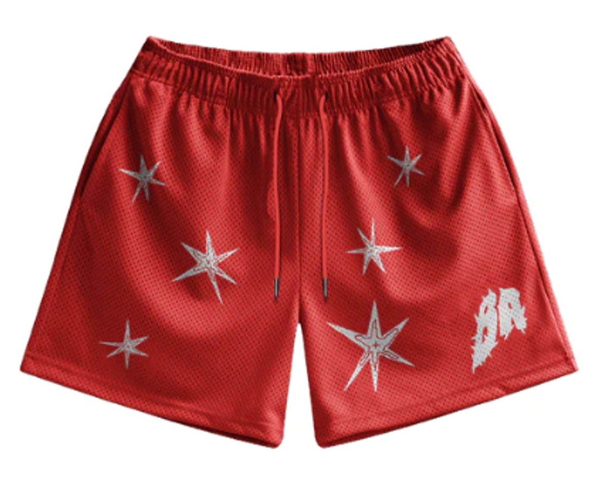 Benasist Streetwear Wild Red Mech Shorts