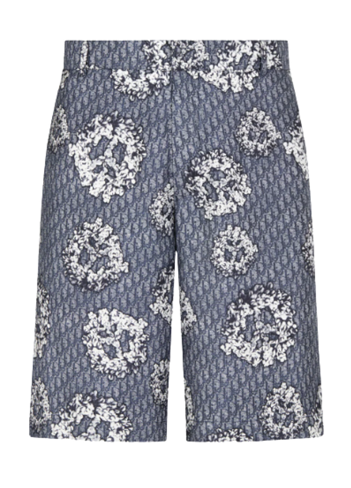 Dior × Denim Tears Blue Silk Twill Bermuda Shorts