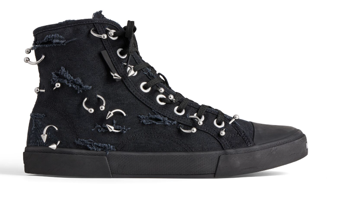 Balenciaga Black Paris High Top Sneakers
