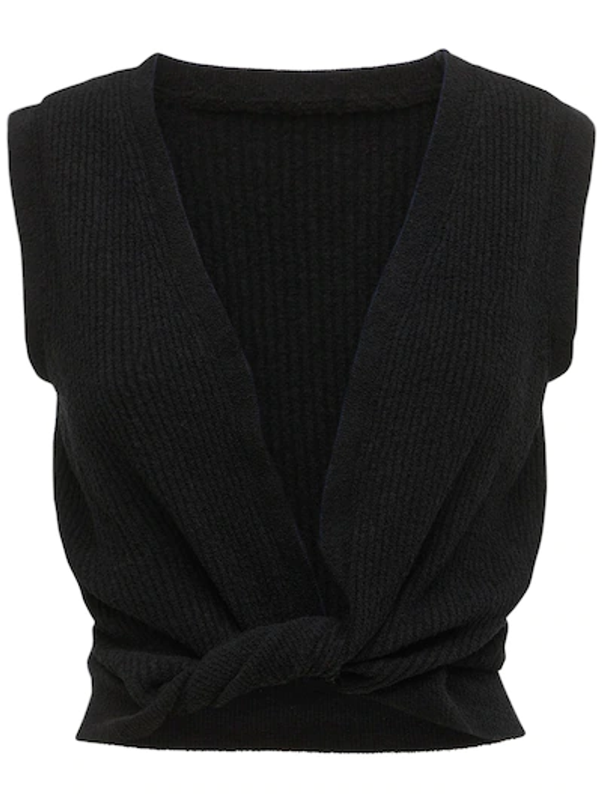 Jacquemus Le Haut Noue Cotton Blend Knot Crop Top
