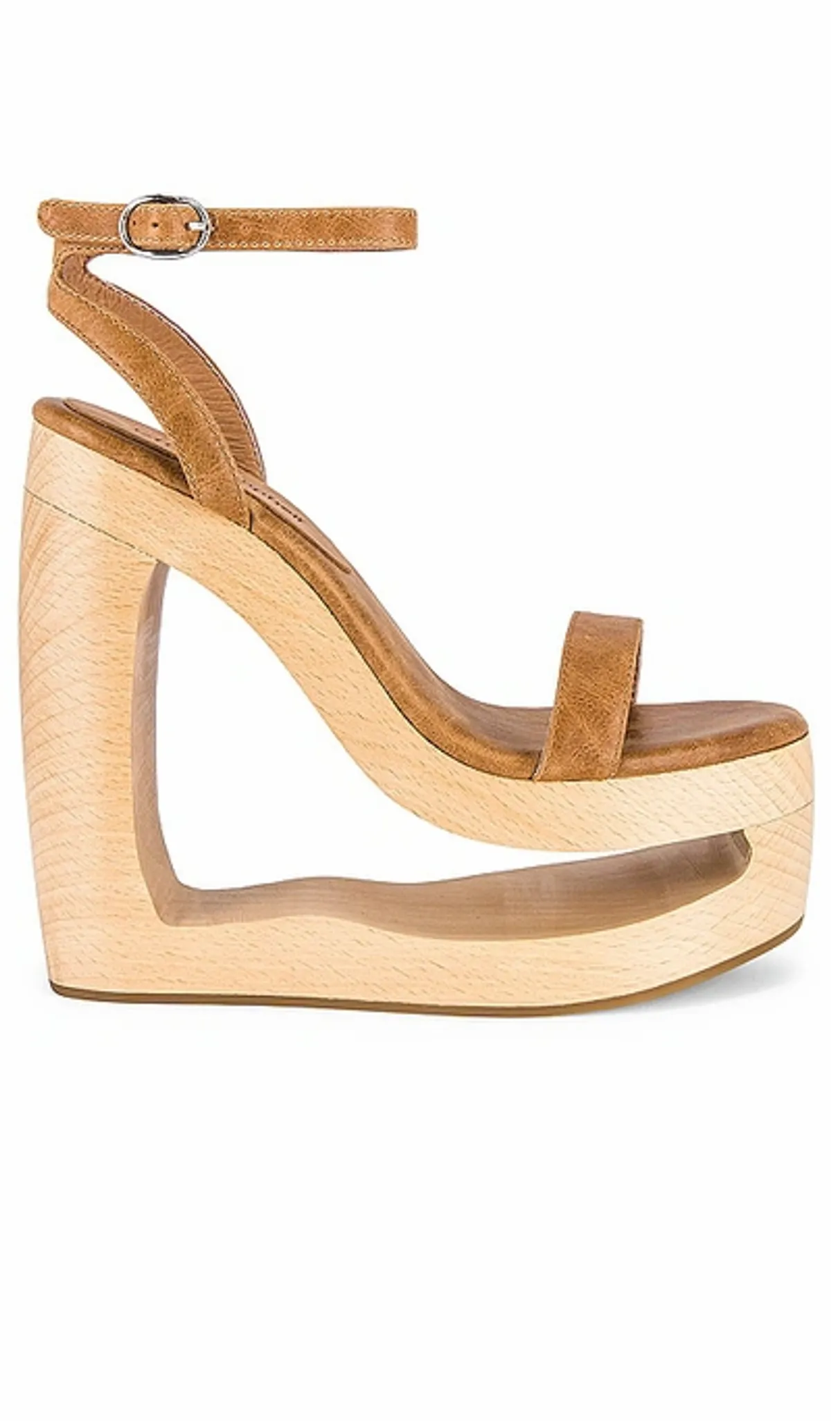 Jeffrey Campbell Tan Its Lit Wedge Sandals