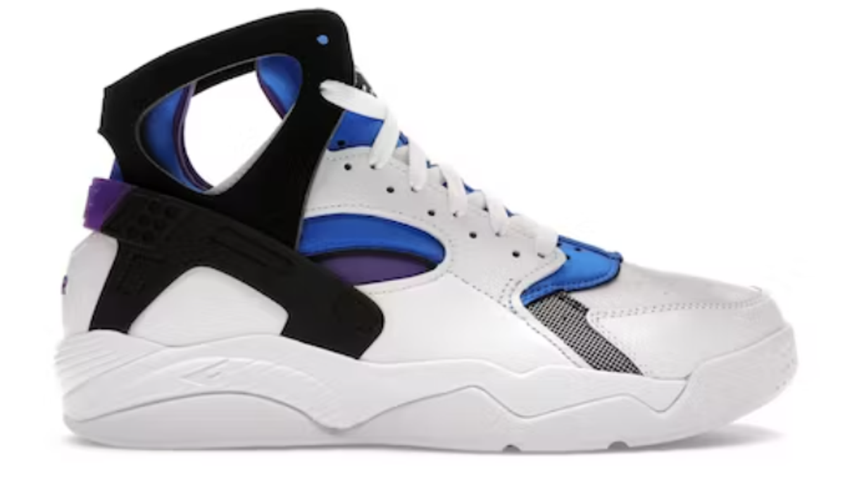 Nike White Varsity Purple Air Flight Huarache Og Sneakers
