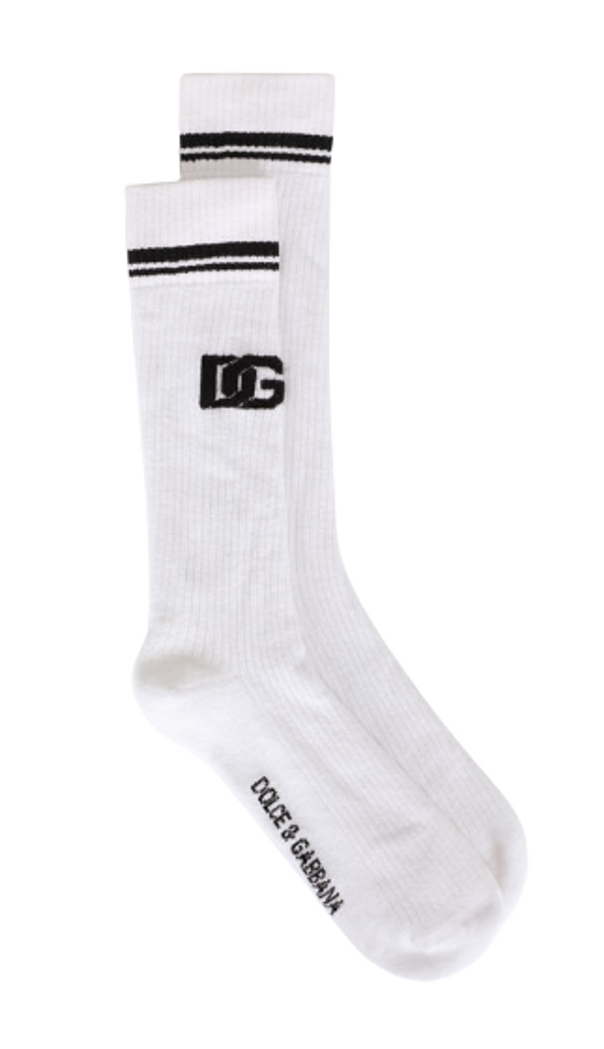 Dolce & Gabbana White Stretch Cotton Socks