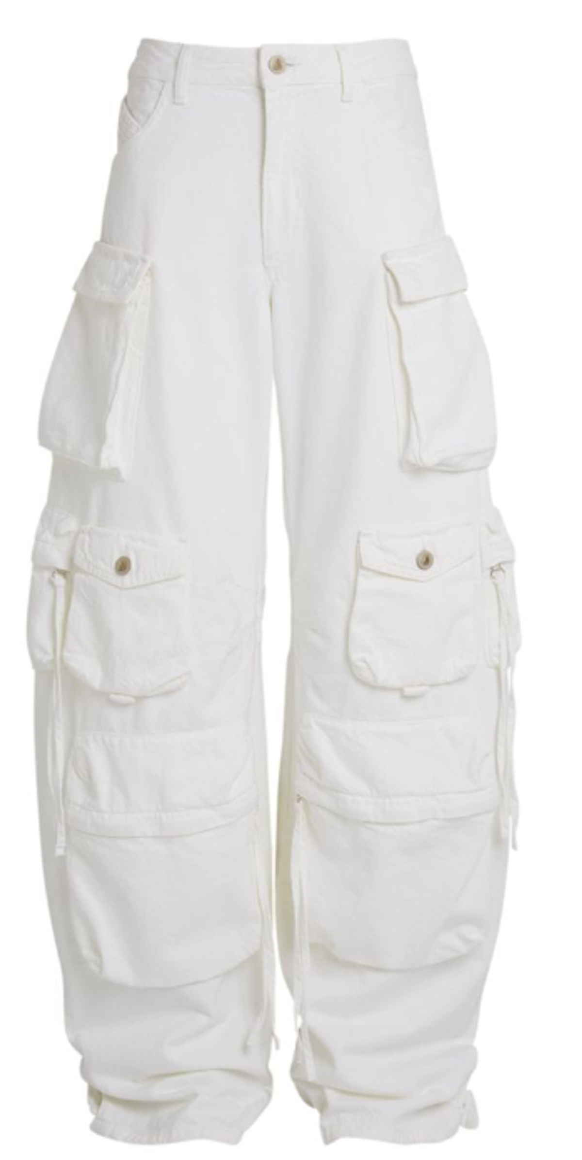 The Attico White Fern Cargo Pocket Jeans