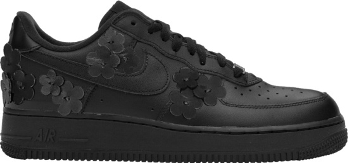 Nike Black Flower Patches Air Force 1 Low Sneakers