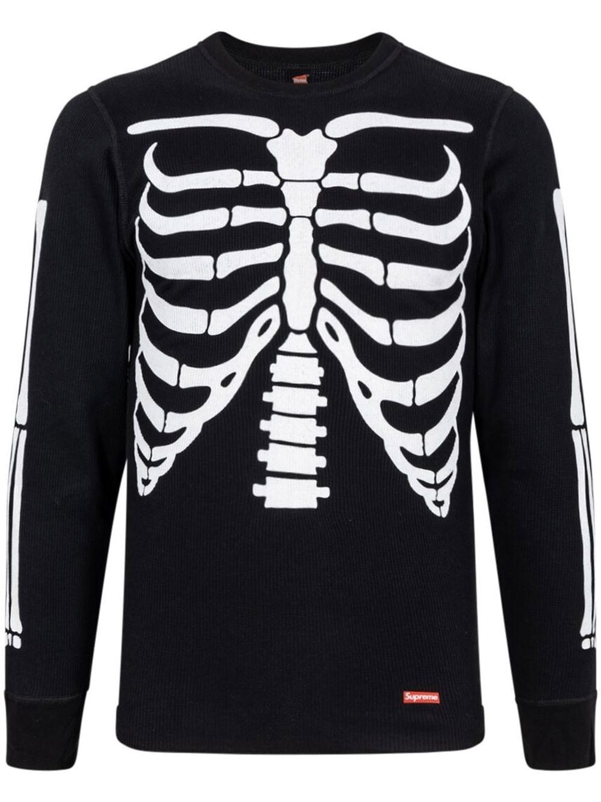 Supreme × Hanes Bones Thermal Long-sleeve T-shirt In Black