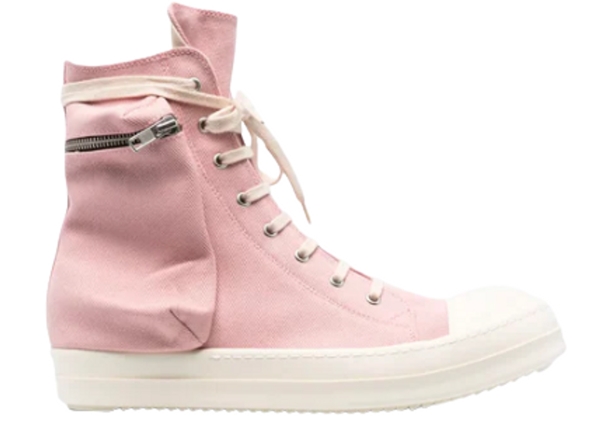 Rick Owens High-Top Pink Cargo Ramones Sneakers