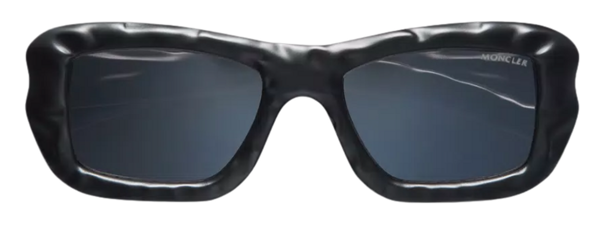 Moncler × Salehe Bembury Black Rectangular Sunglasses