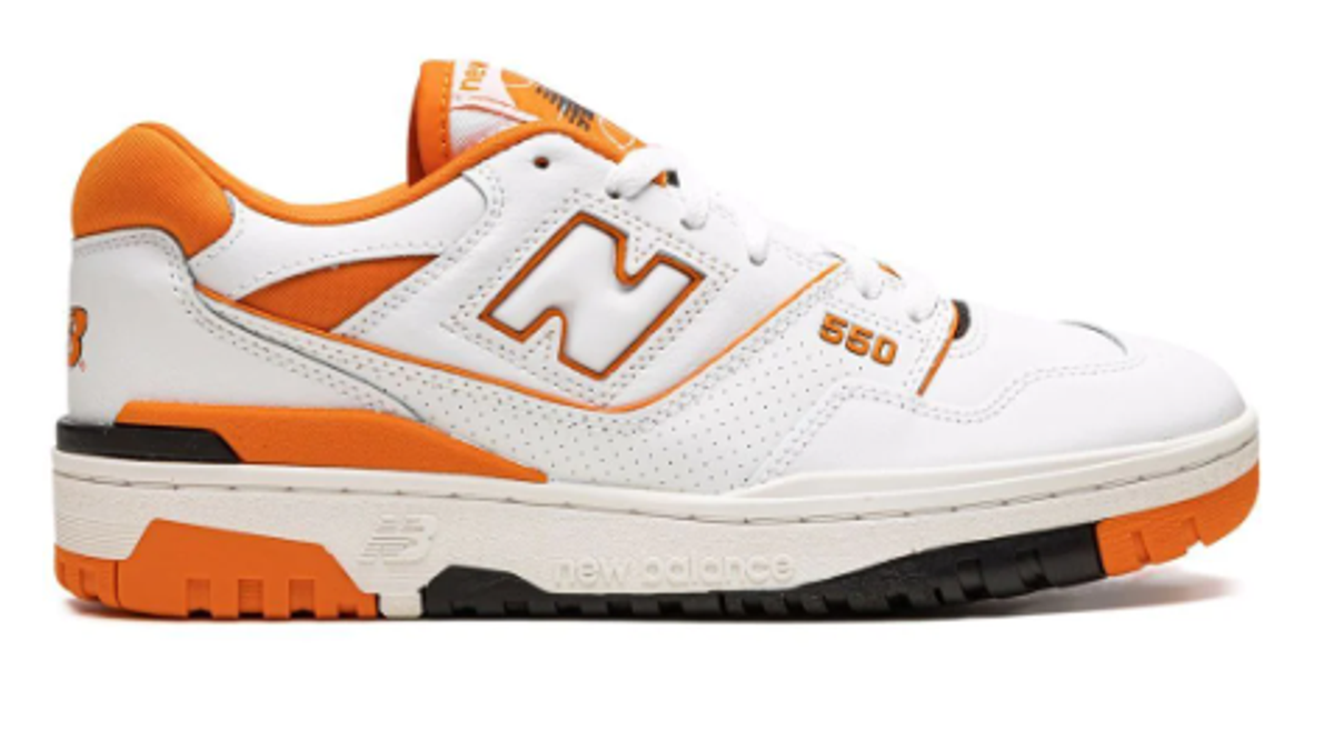 New Balance White 550 Syracuse Low-Top Sneakers