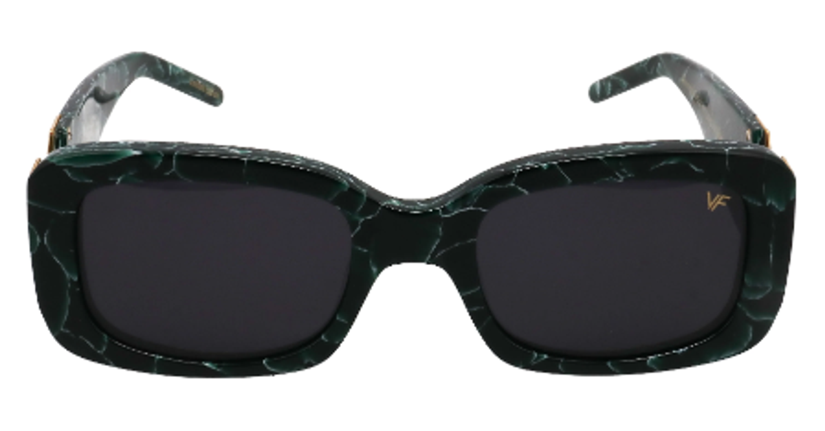 Vintage Frames Godfather Green Marble Acetate Sunglasses