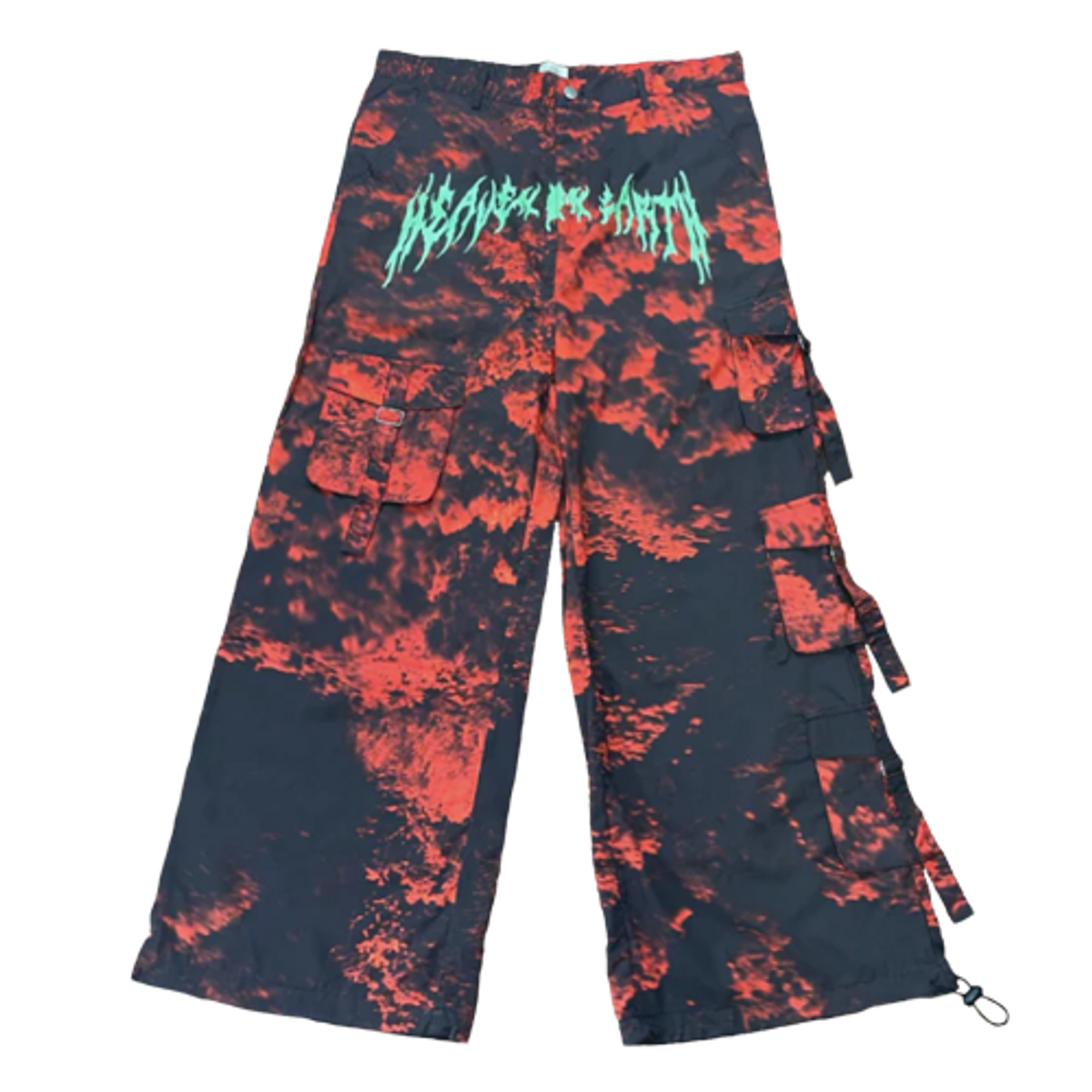 Erehwon Heaven on Earth Aokigahara Cargo Red Pants