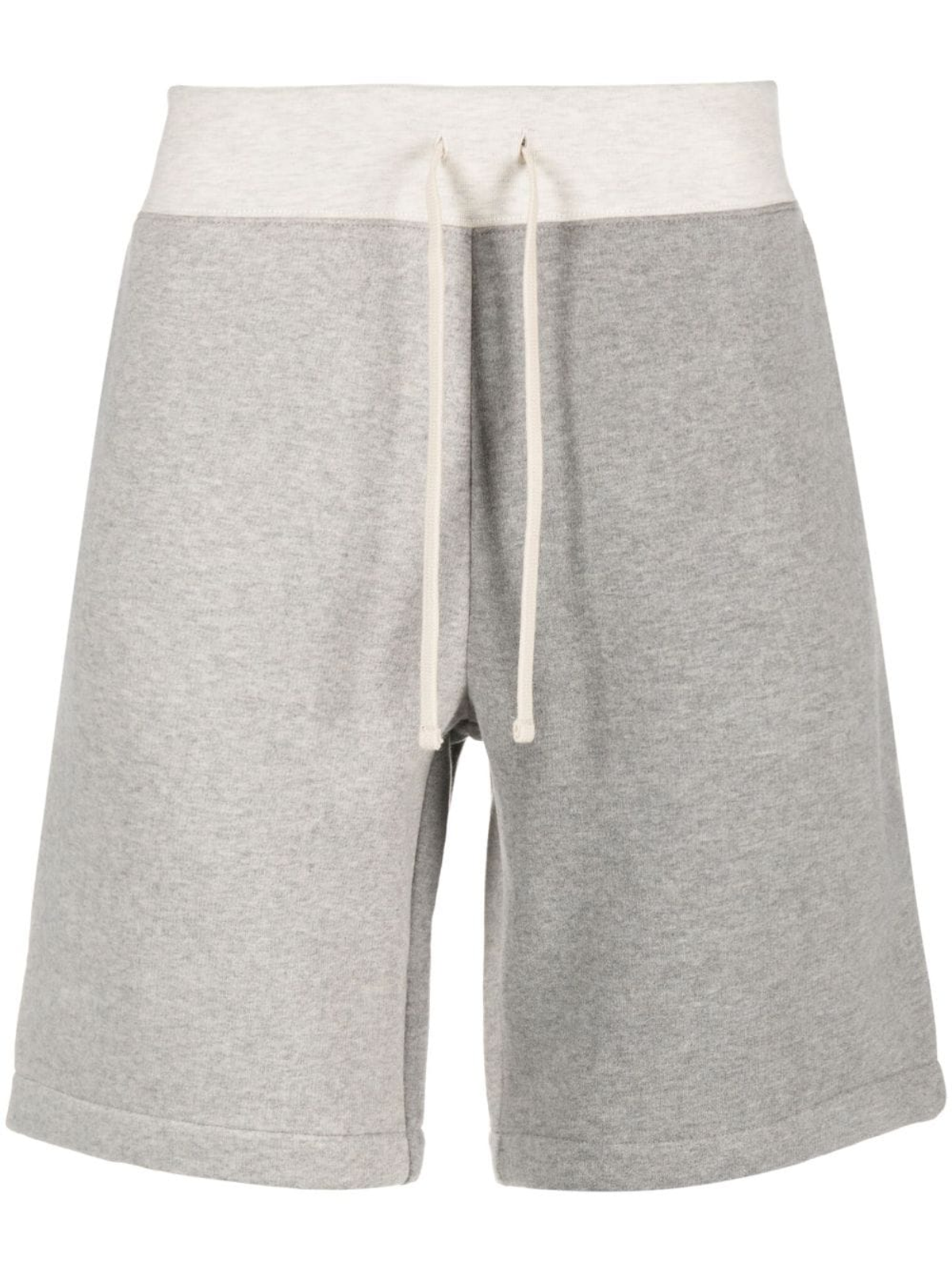 Polo Ralph Lauren Grey Mélange-effect Cotton Shorts