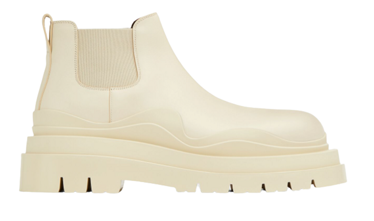 Bottega Veneta Sea Salt Tire Ankle Chelsea Boots