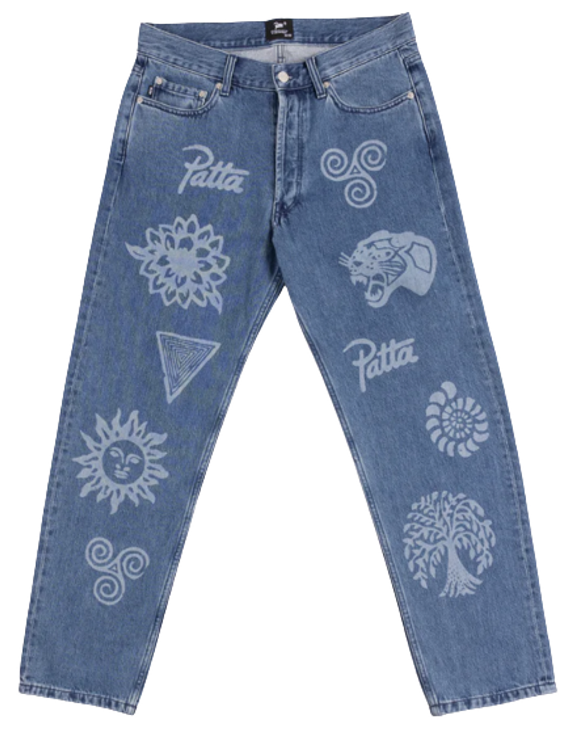 Patta Light Blue Hope Love Peace Denim Jeans