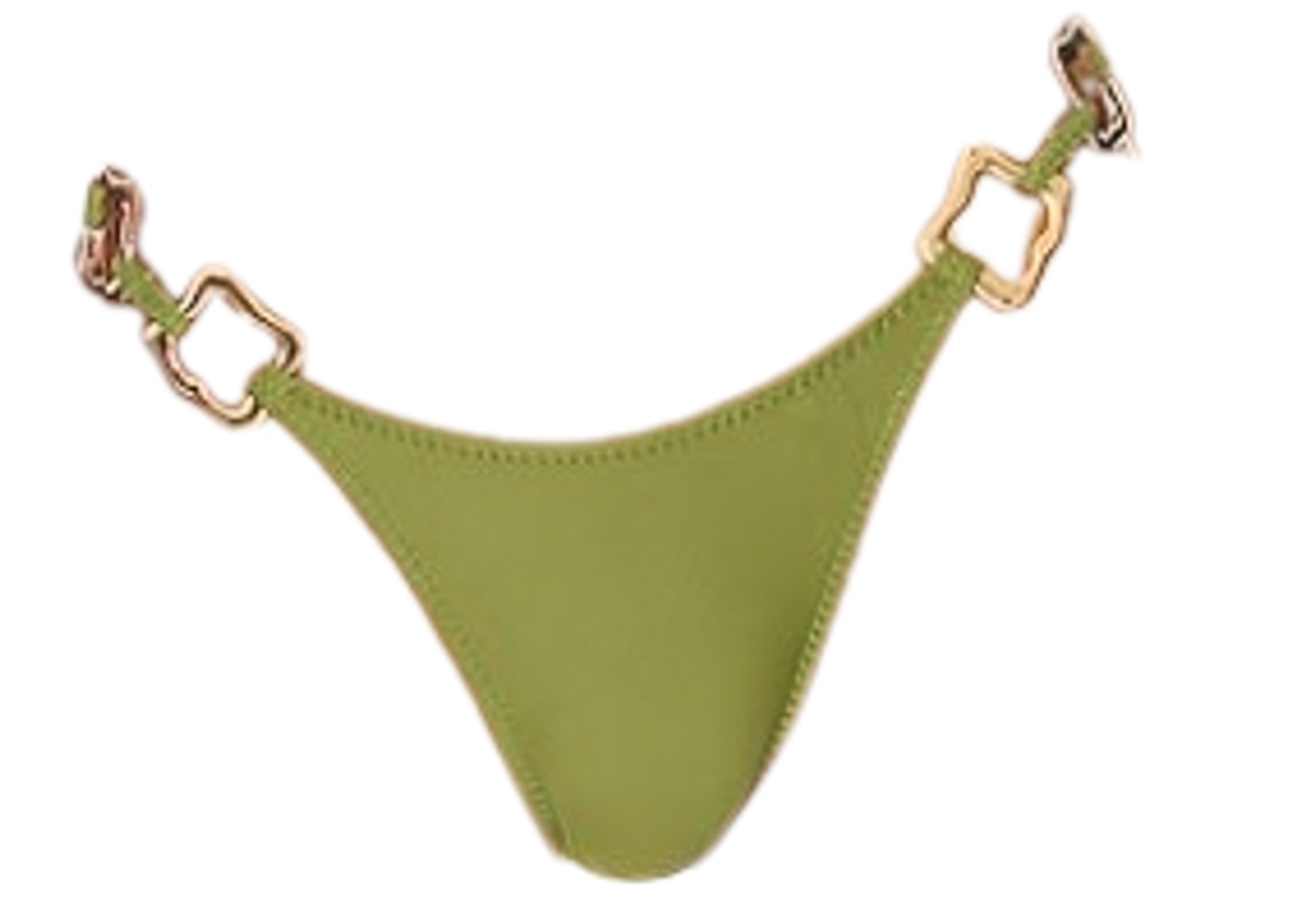Yevrah Green Capri Basic Bikini Bottom