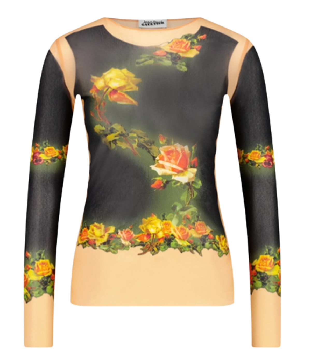 Jean Paul Gaultier Flowers Petit Grand Print Long Sleeve Top WHAT’S
