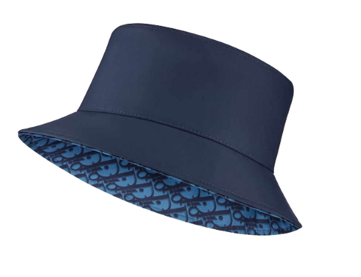 Dior Navy Blue Oblique Technical Canvas Hat