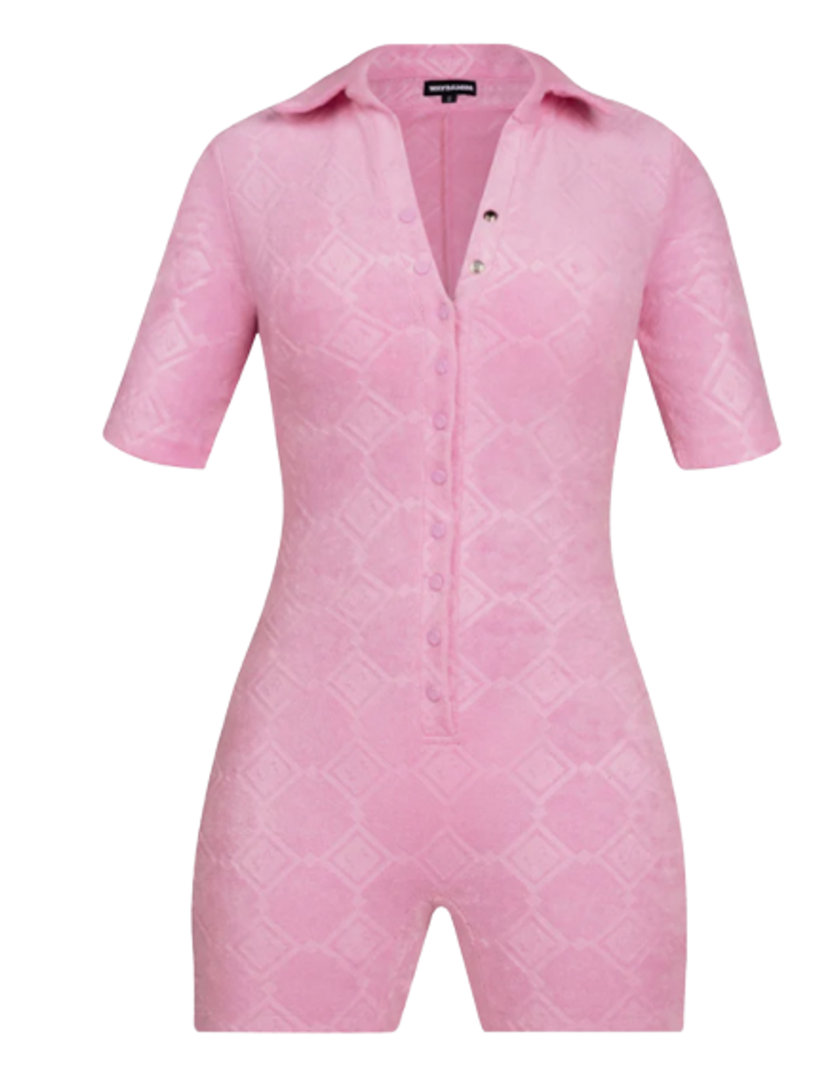 Waydamin Terry Textured Print Romper