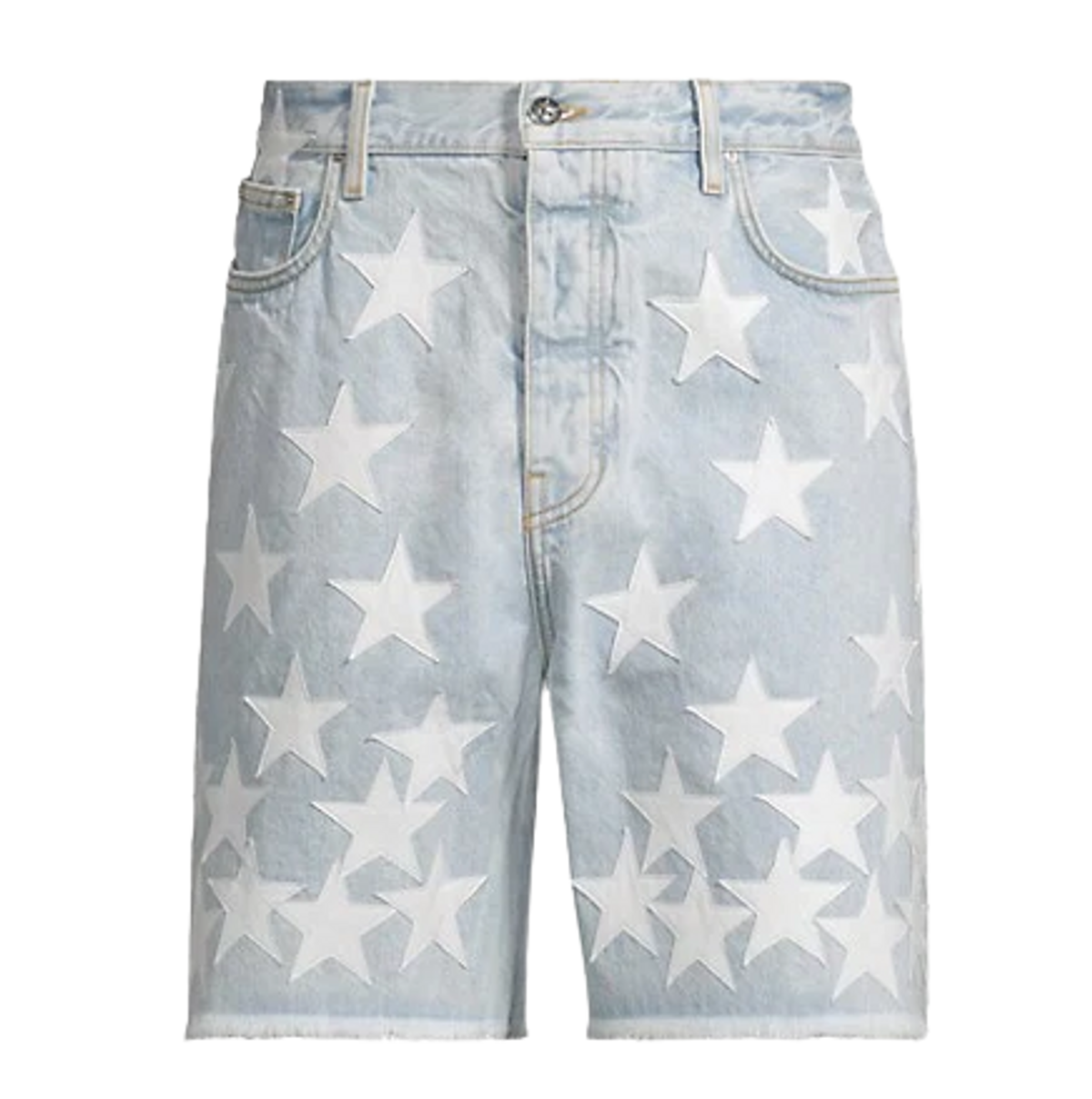 Amiri Bleached Indigo Denim Shorts