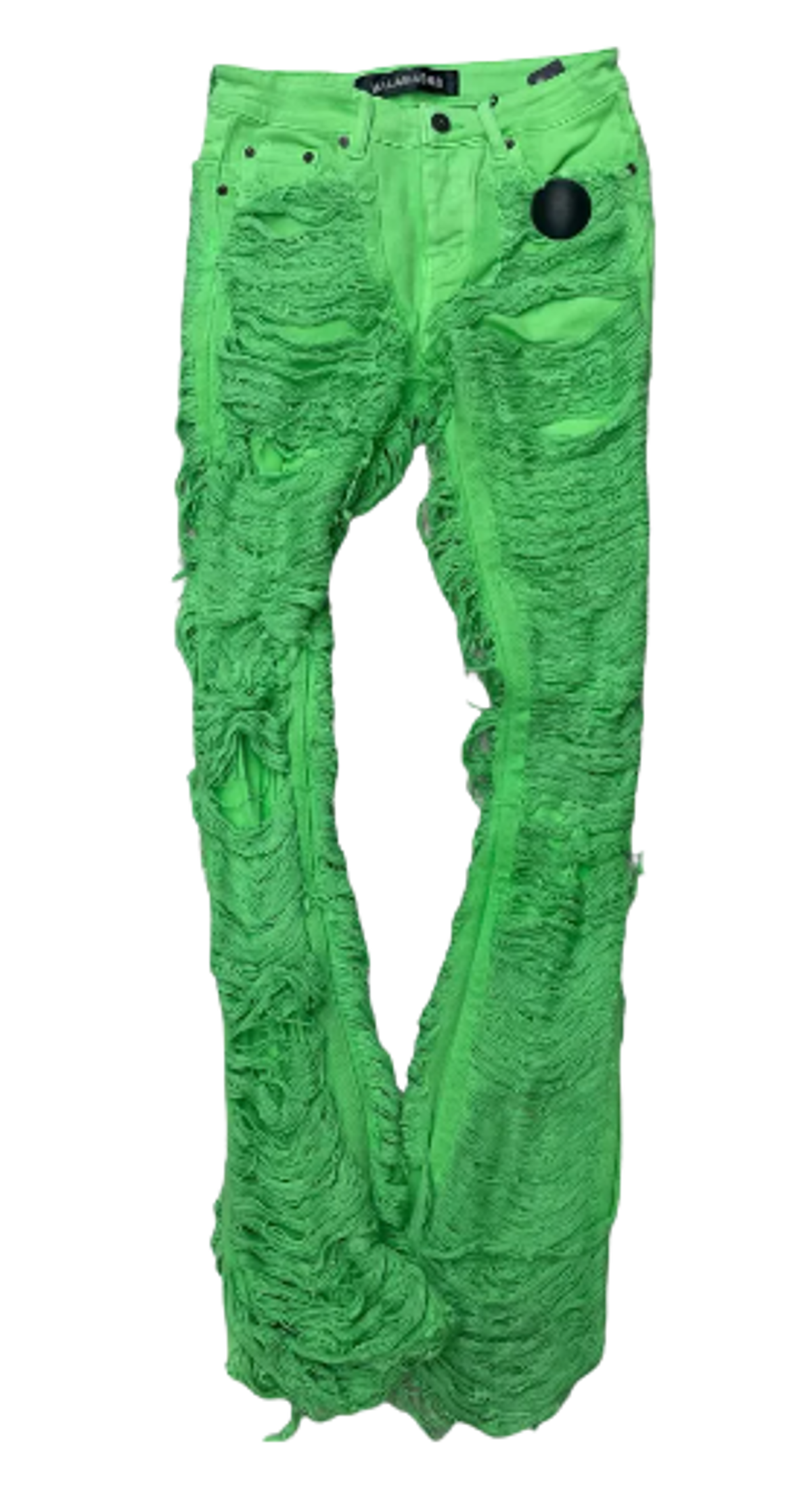 Valabasas Stacked Ravaged Green Jeans