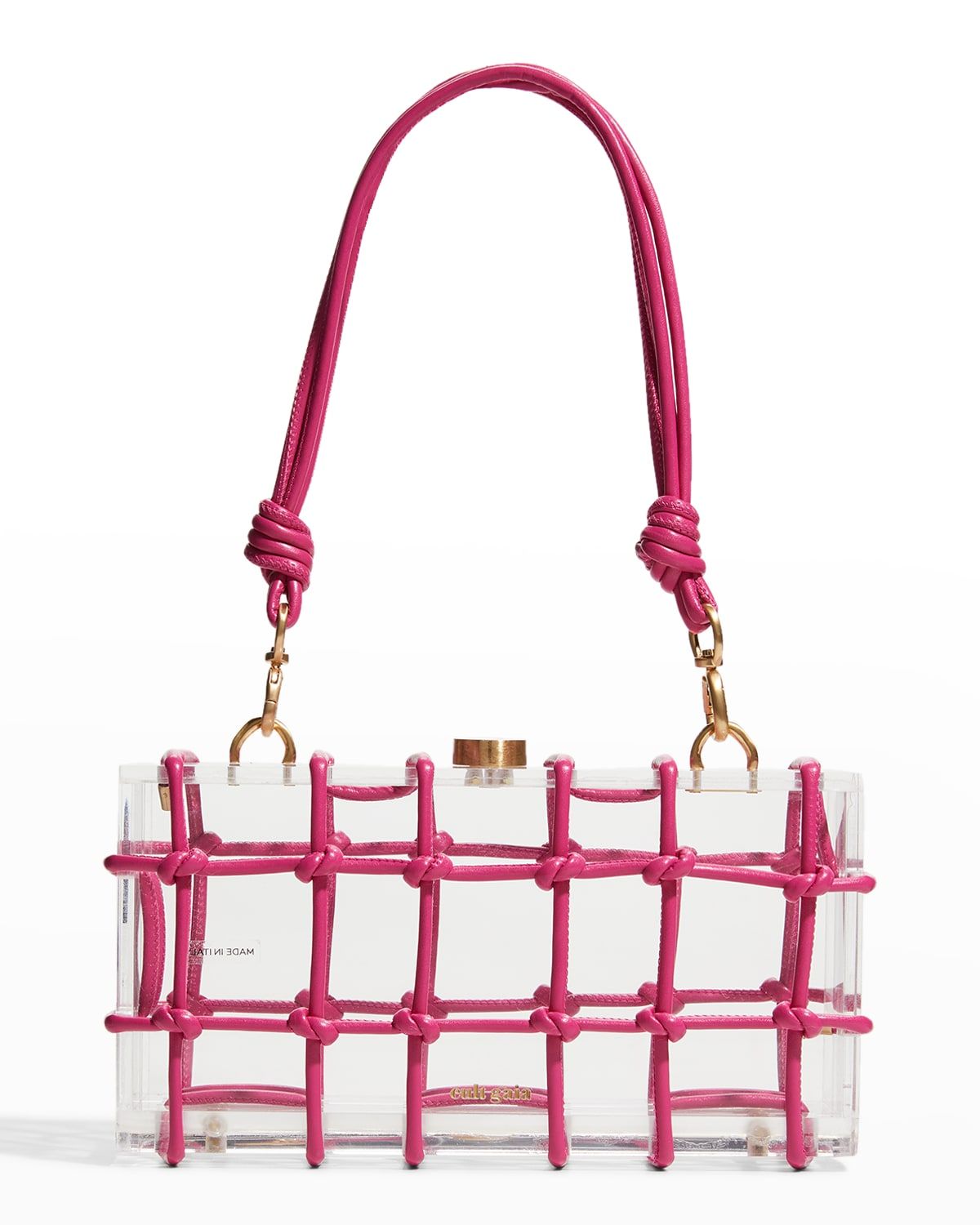 Cult Gaia Bess Caged Clear Top-handle Shoulder Bag