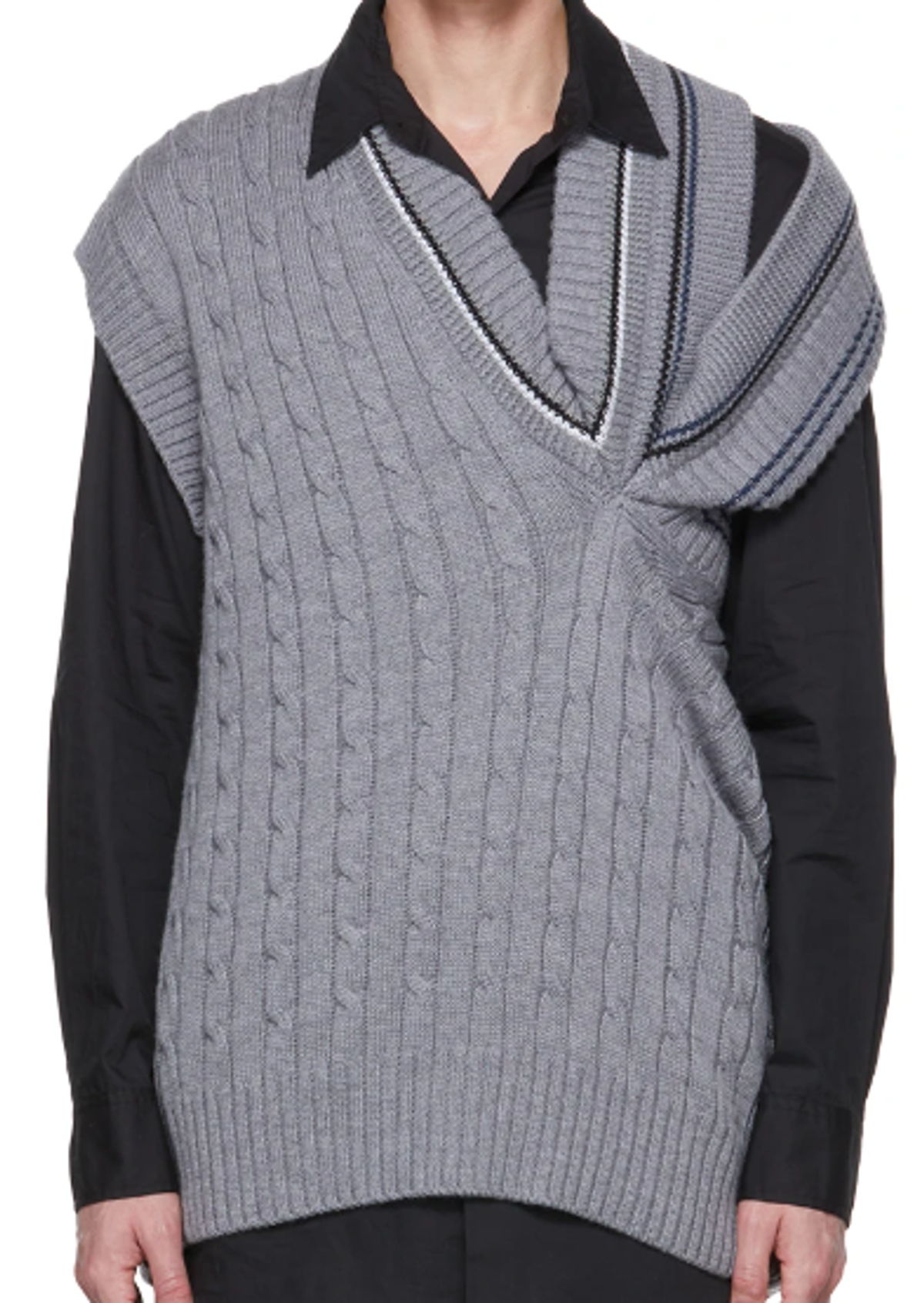 Y/Project Gray Triple Collar Cricket Vest