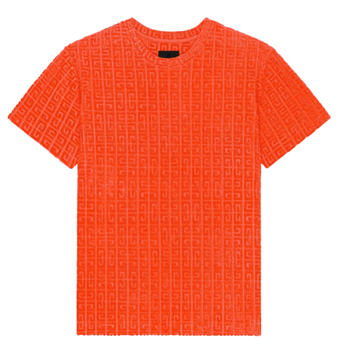 Givenchy Orange 4G Towelling Cotton Jacquard T-Shirt