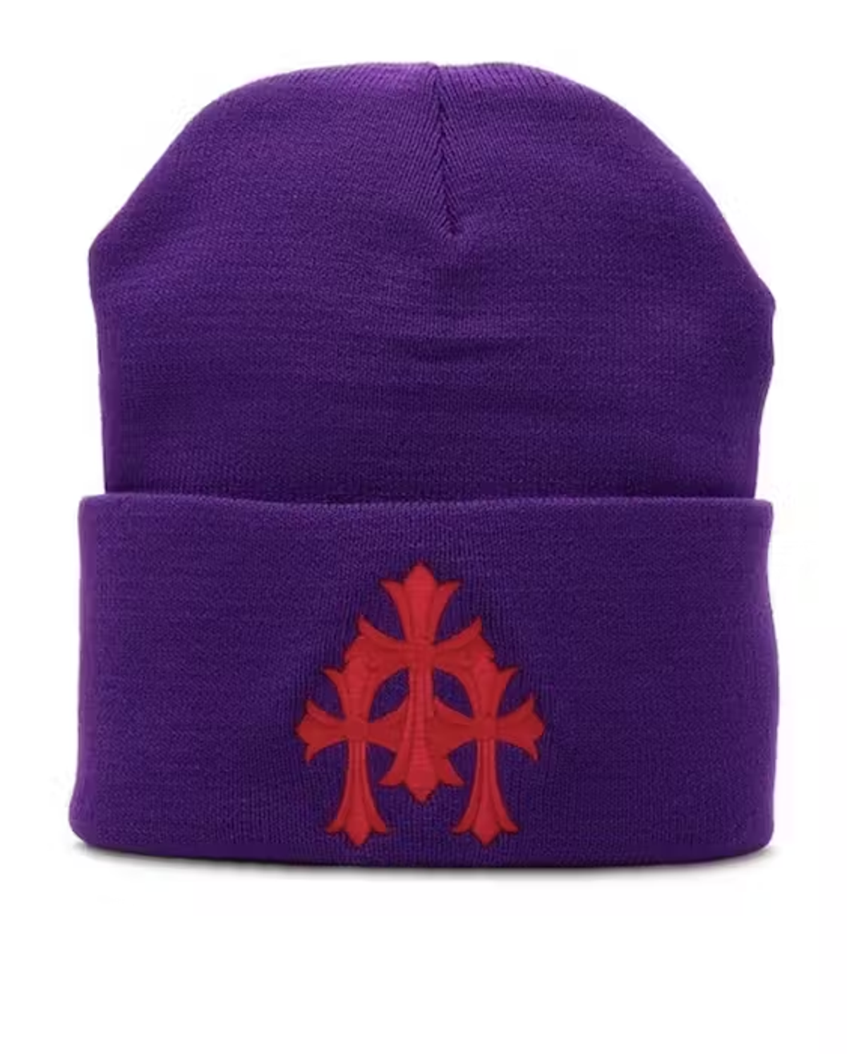 Chrome Hearts Purple Triple Cross Beanie