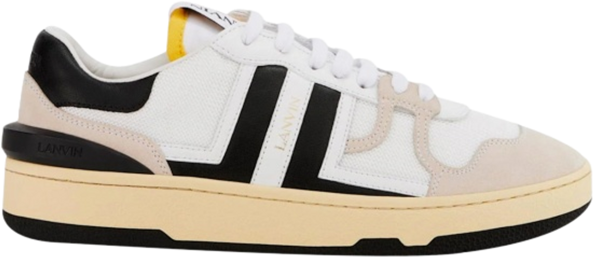 Lanvin White Beige & Black Clay Sneakers