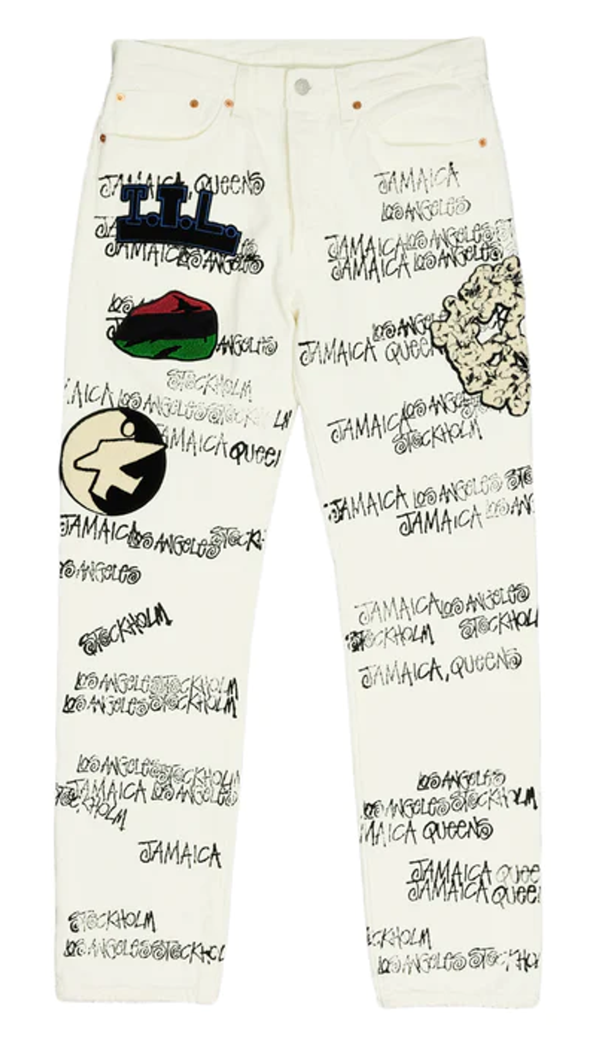 Stussy × Denim Tears × Our Legacy White 501 Jeans