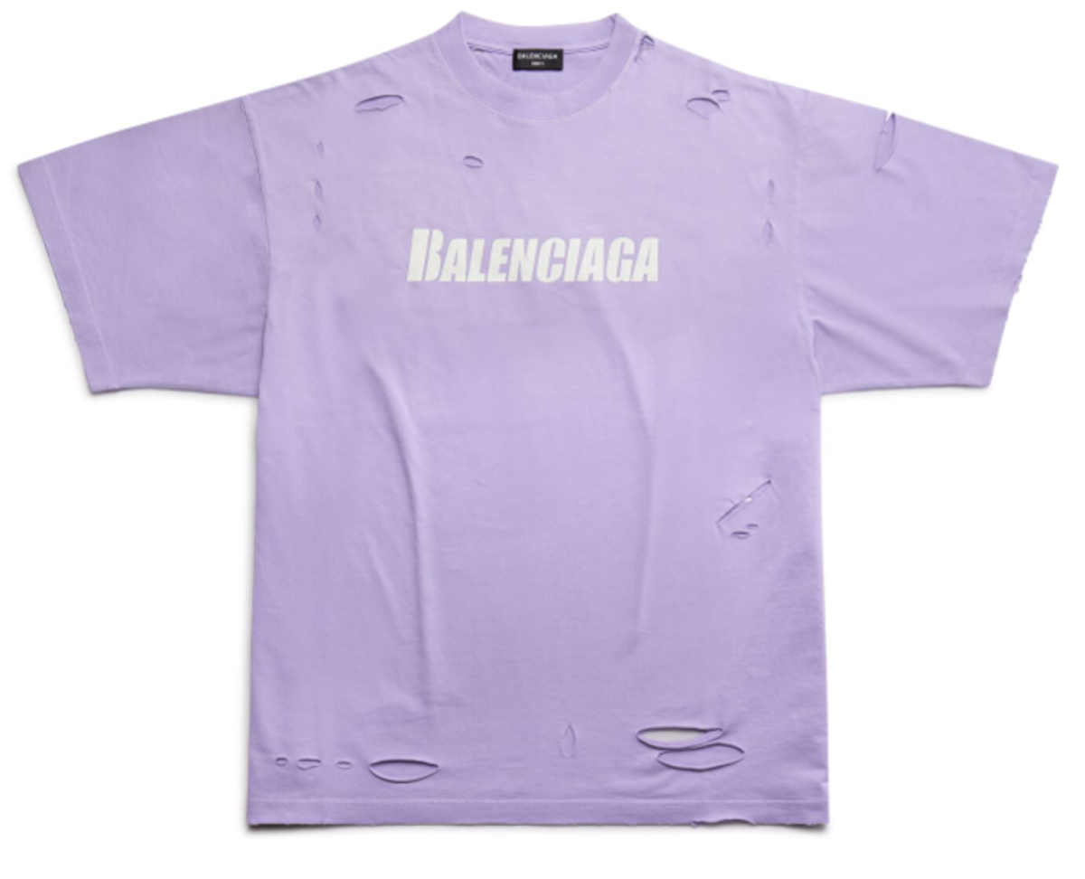 purple balenciaga shirt