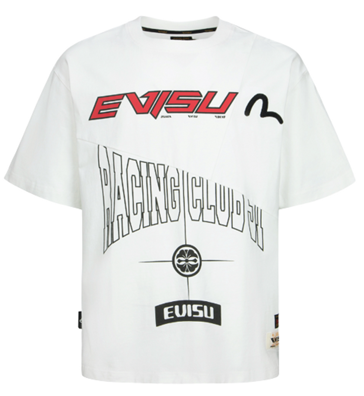 Evisu Multi-Logo And Graphic Print Patchwork T-Shirt