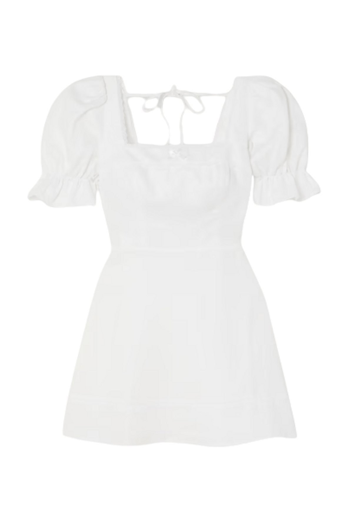 Reformation White Evianna Linen Mini Dress