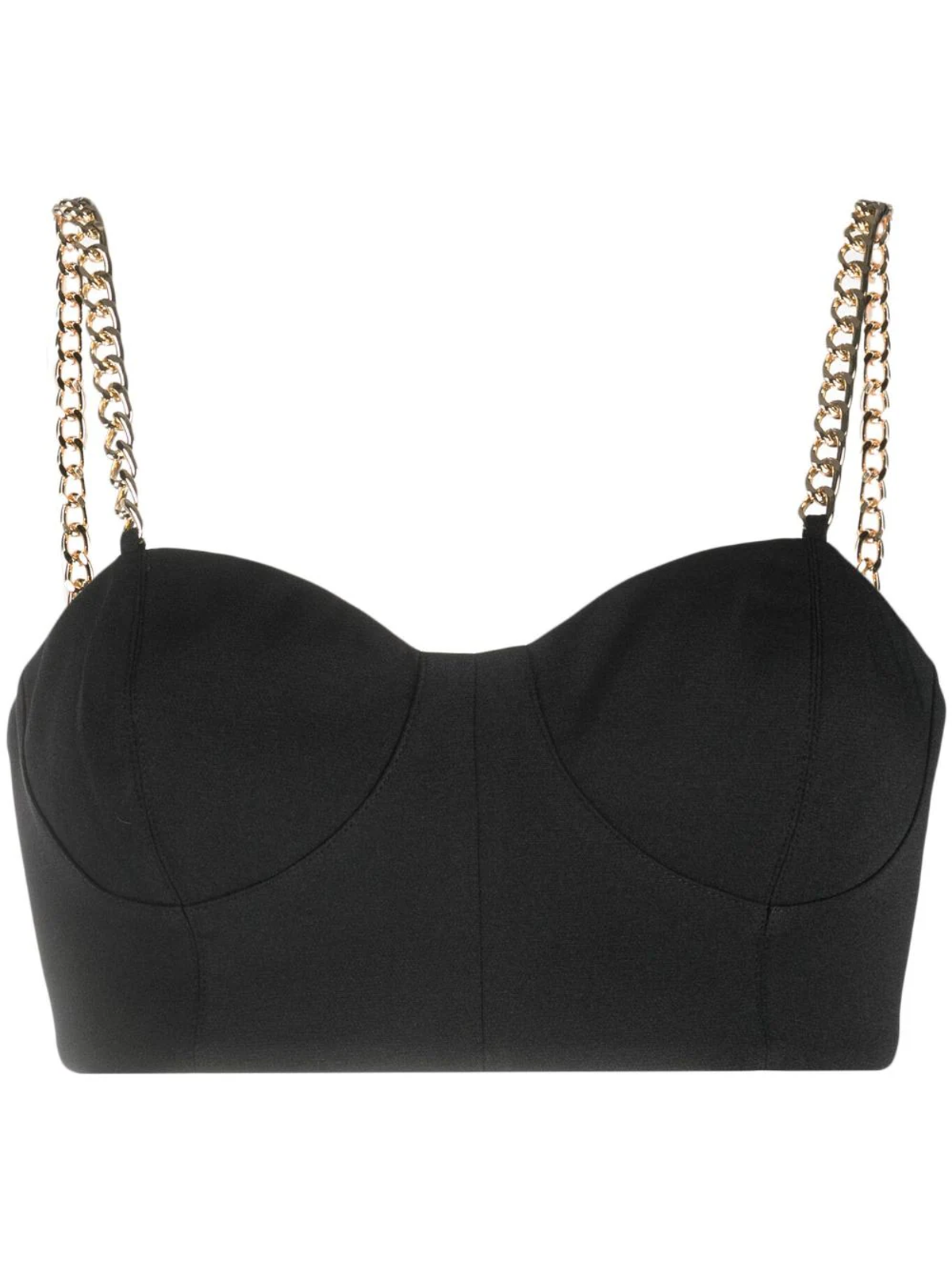 Michael Kors Black Chain-link Strap Cropped Top