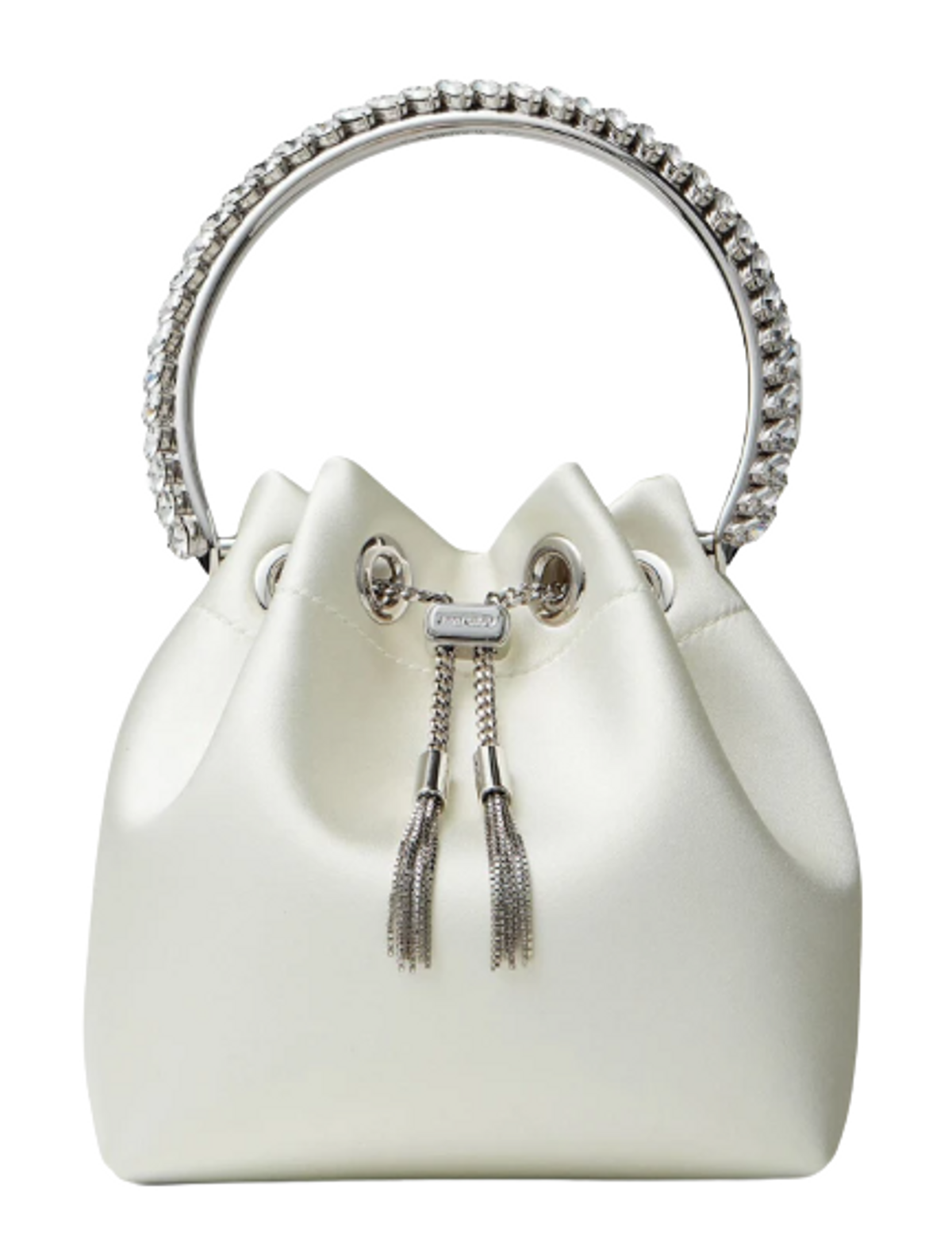 Jimmy Choo Ivory Satin Bon Bon Bag