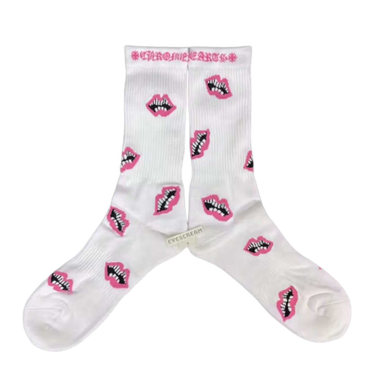 Chrome Hearts Matty Boy Chomper Lips Socks