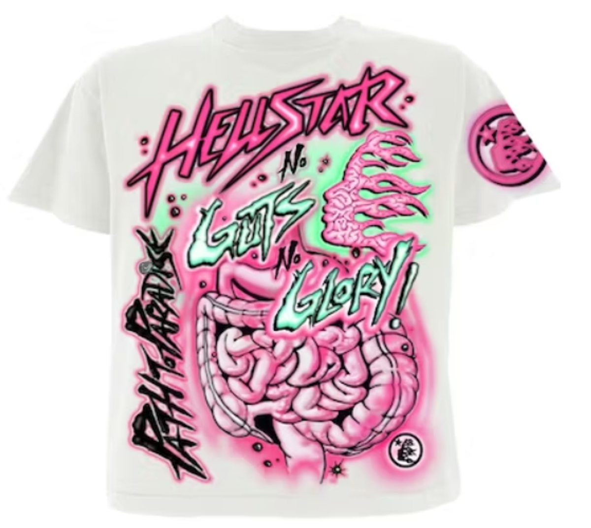 Hellstar White No Guts No Glory T-shirt