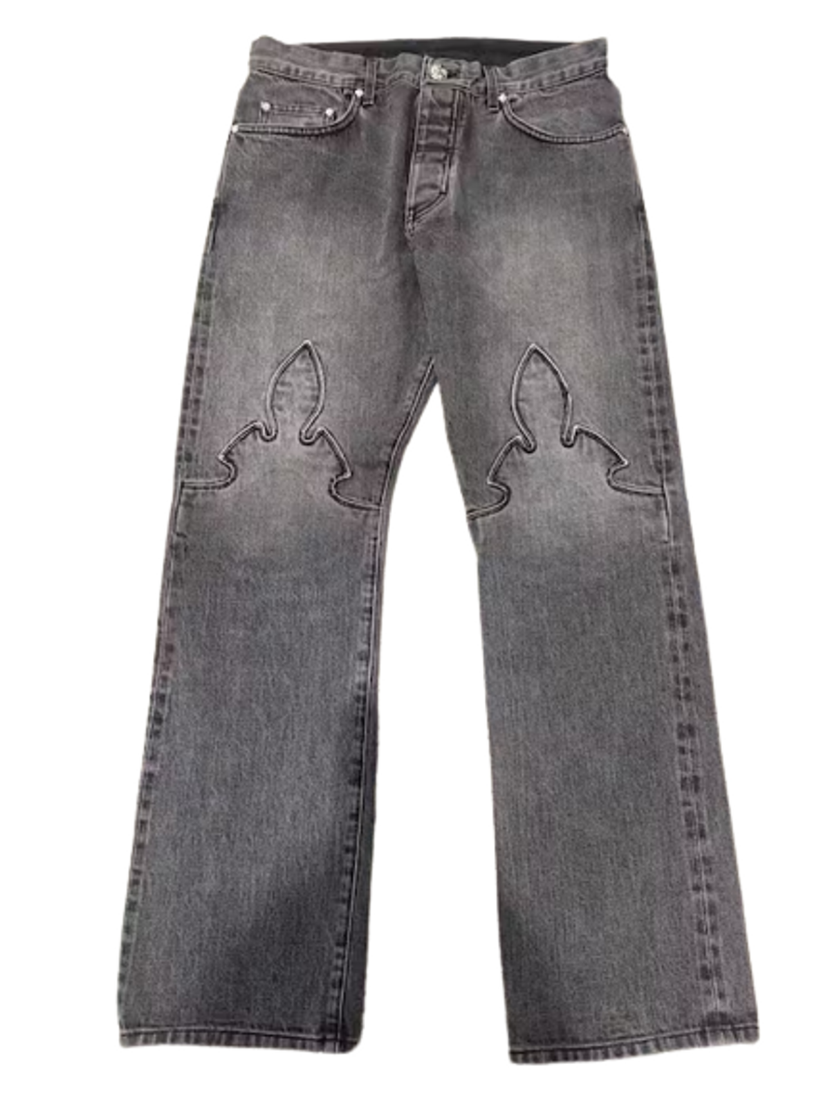 Chrome Hearts Washed Black Flercknee Jeans