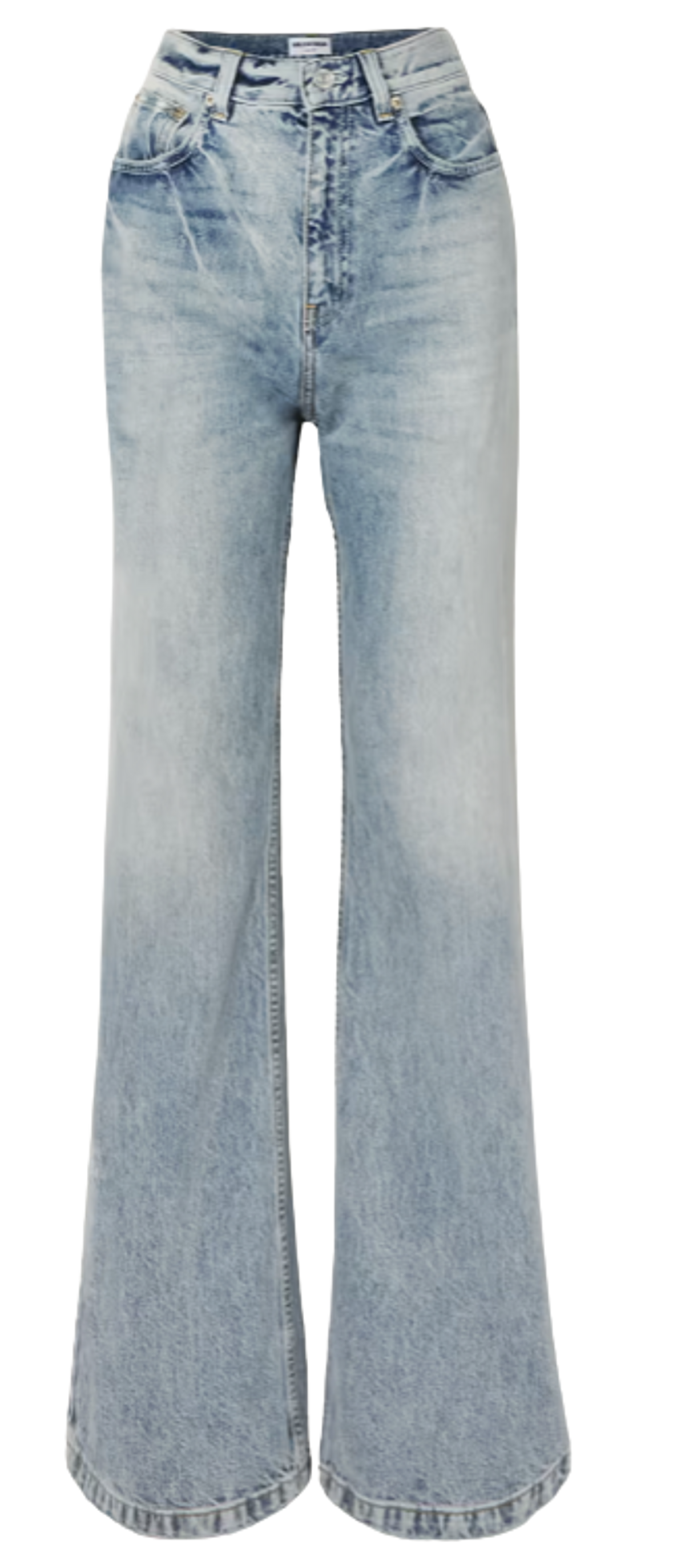 Balenciaga Distressed High Rise Flared Jeans