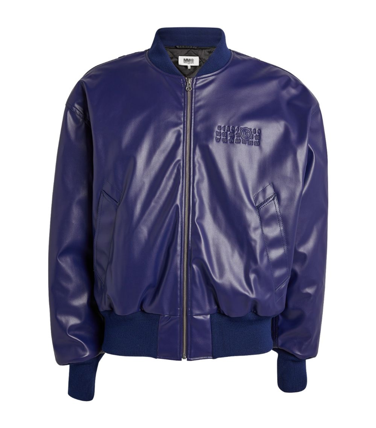 Maison Margiela Blue Logo Bomber Jacket