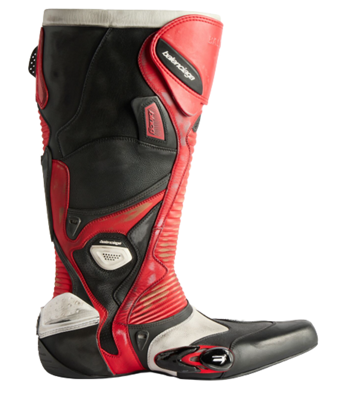 red balenciaga boots