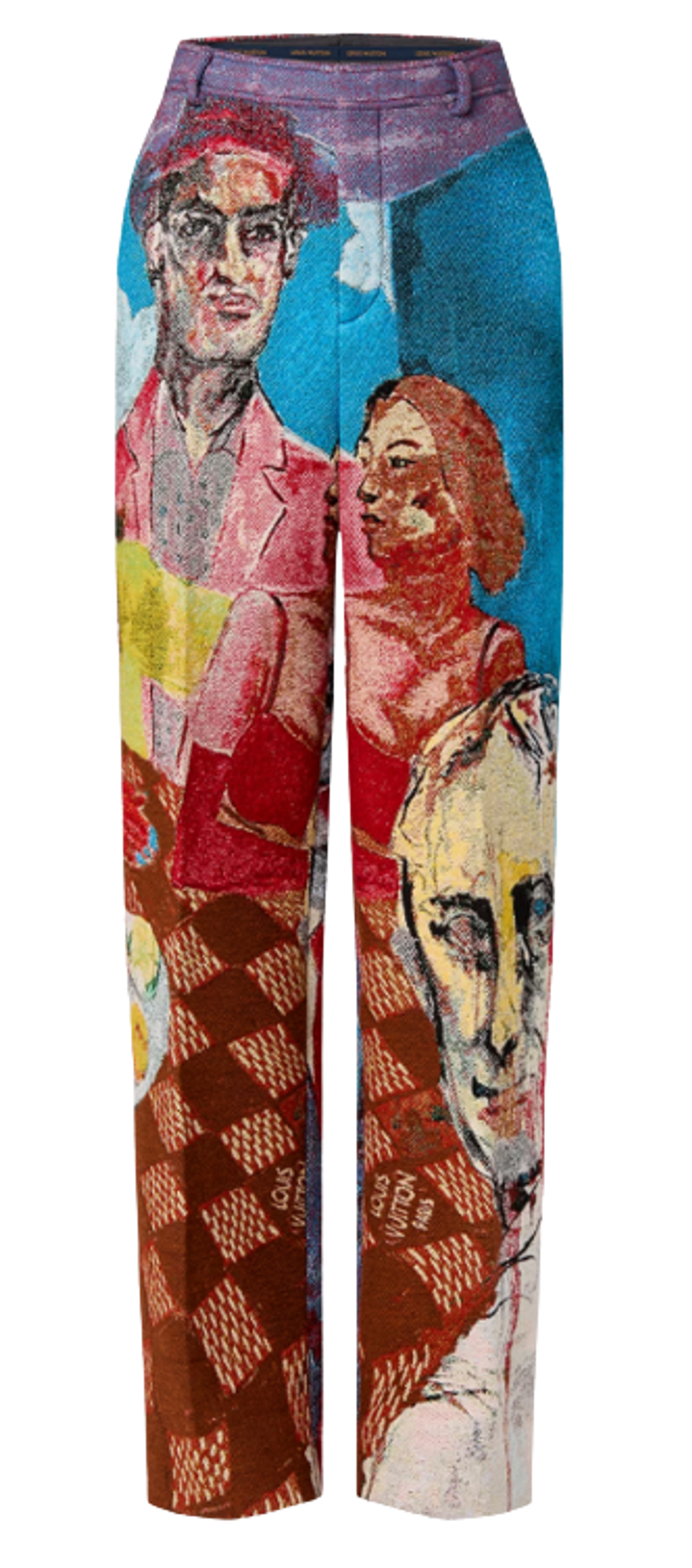 Louis Vuitton Straight Wool Jacquard Pants
