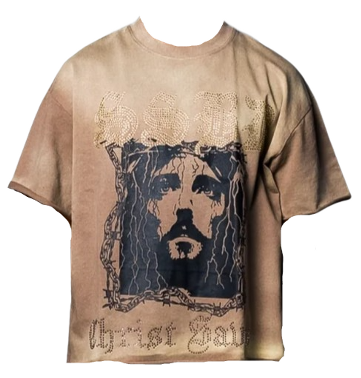 SSBD Sun Faded Brown Christ Saves T-Shirt