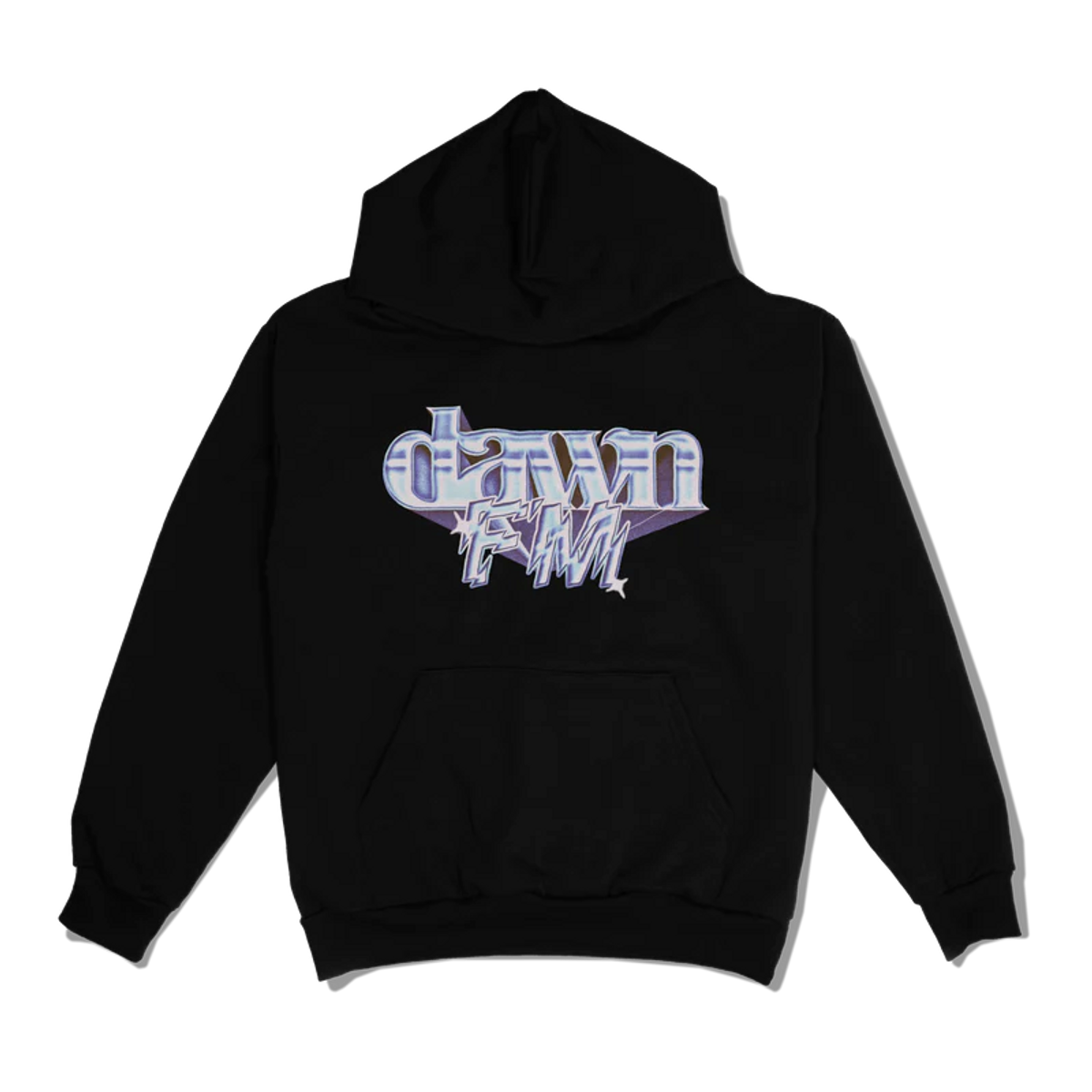 The Weeknd Merch Dawn Fm Chrome Title Pullover Hoodie