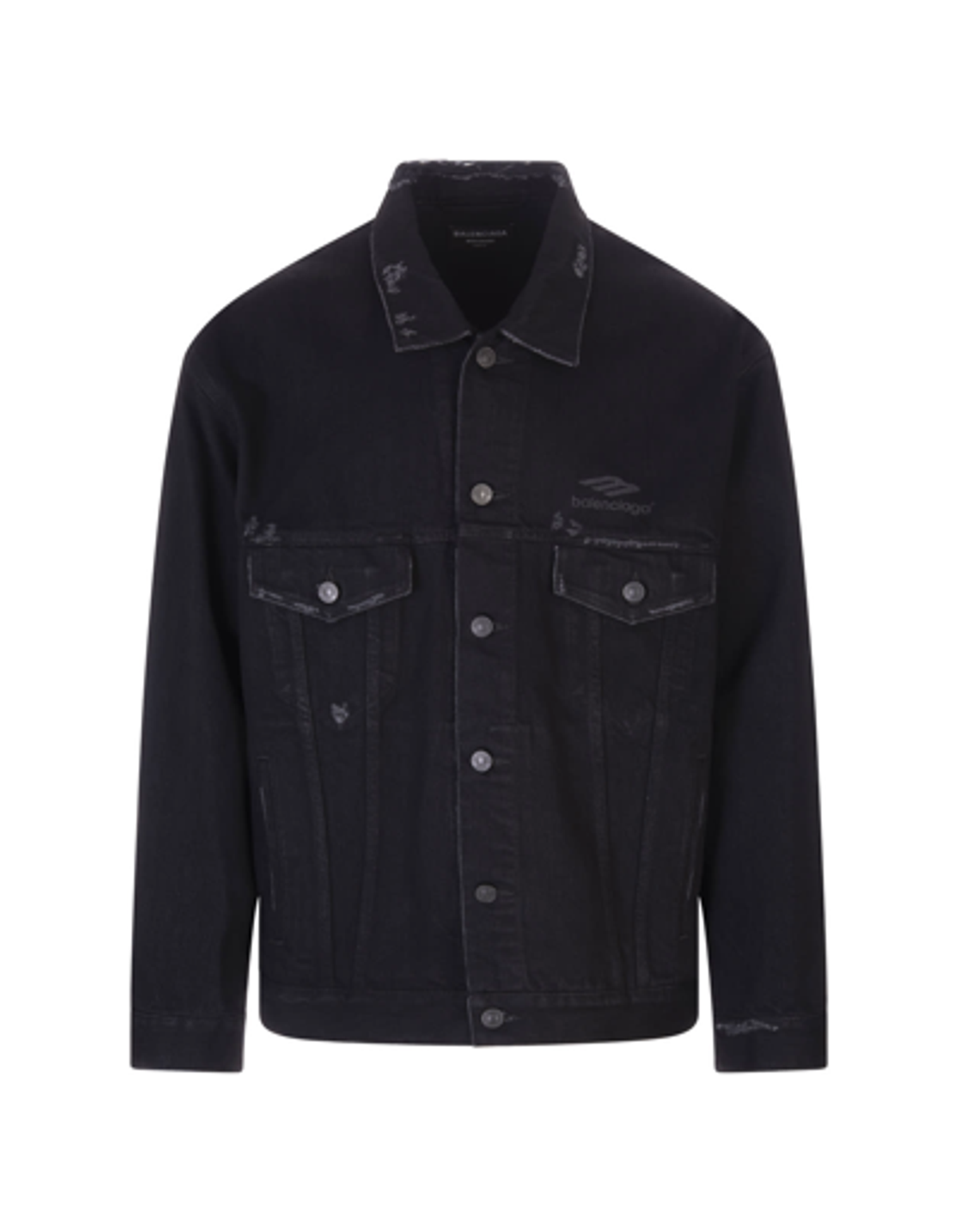 Balenciaga Black 3b Sports Icon Large Fit Jacket